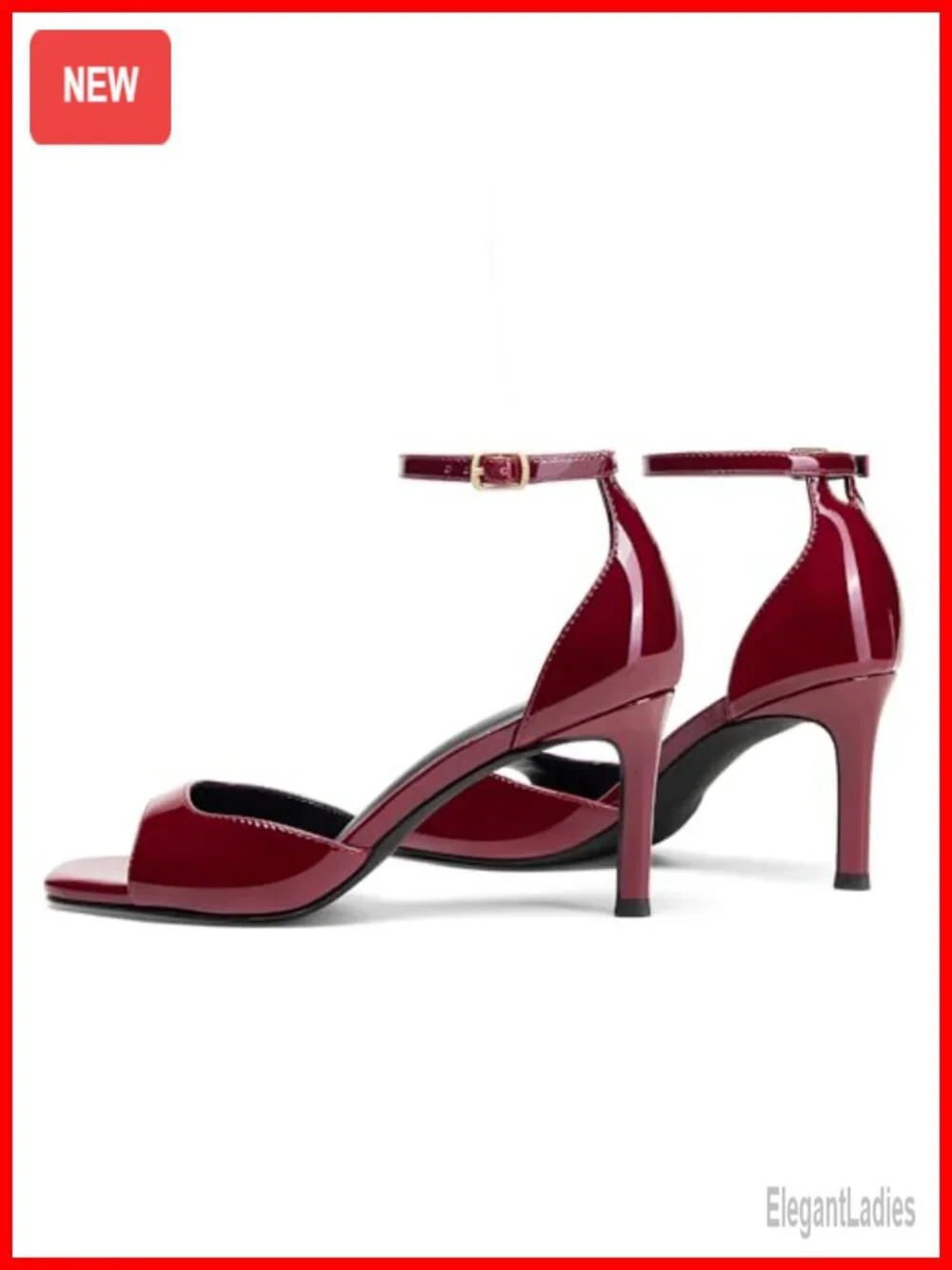 Women's 3 Inch Stiletto Heels Peep Toe Ankle Strap Sandals